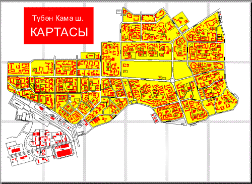 Карта города Нижнекамска